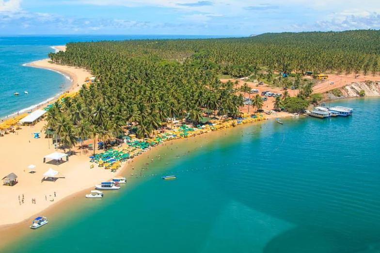 Appartamento Flat Barra De Sao Miguel Mobiliado Esterno foto